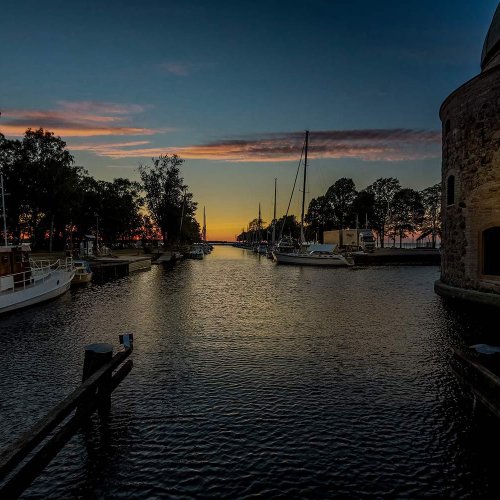 Udsigt ved Vadstena Slot