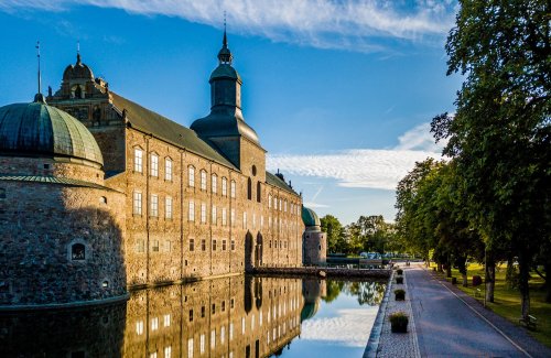 Luftfoto vadstena slot kloster hotel web
